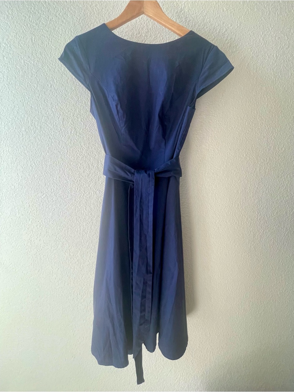 Women's Navy Retro Cap Sleeve Dress